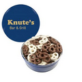 The Grand Tin w/ Chocolate Covered Mini Pretzels - Blue